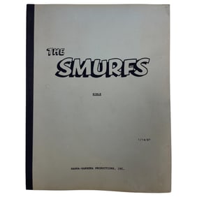 Rare 1987 Hanna-Barbera - The Smurfs Bible Original Script