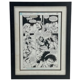 Original DC 1990 suicide squad comic art story board