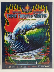 Rare Triple Crown Of Surfing North Shore, Hawaii Psychedelic Surfing Poster