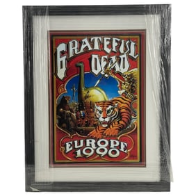 Vintage Rare, Grateful Dead Europe, 1990 World Tour Metal Poster