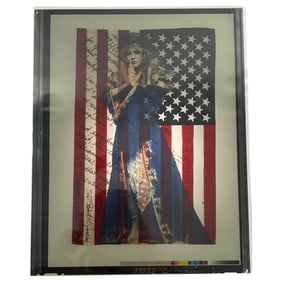 Stevie Nicks Original American Flag Poster Art Proof Negative