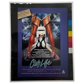 Club Life 1986 Original Movie Poster Proof Negative