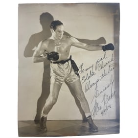 Maximilian Adelbert Baer Sr 1934 Signed Photo BOXING HEAVYWEIGHT CHAMPION