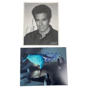 DAVID COPPERFIELD AND LINDA BLAIR  Signed Photo 8x10 Black & White
