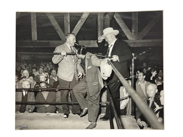 Rare James J. Jeffries And Barney Oldfield  Signed Back Autographed Boxing