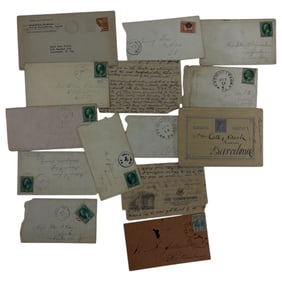 Vintage Antique Envelopes and Stamps US Stamp and Letter lot 12