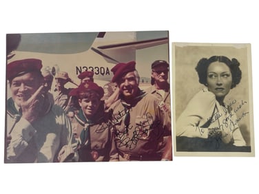 Gloria Swanson and Bob Hope Signed Photo Lot 2
