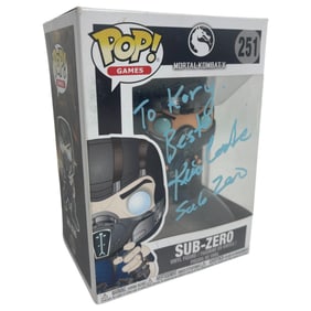 Funko Action Figurine Sub Zero 251 Signed  Mortal Komant