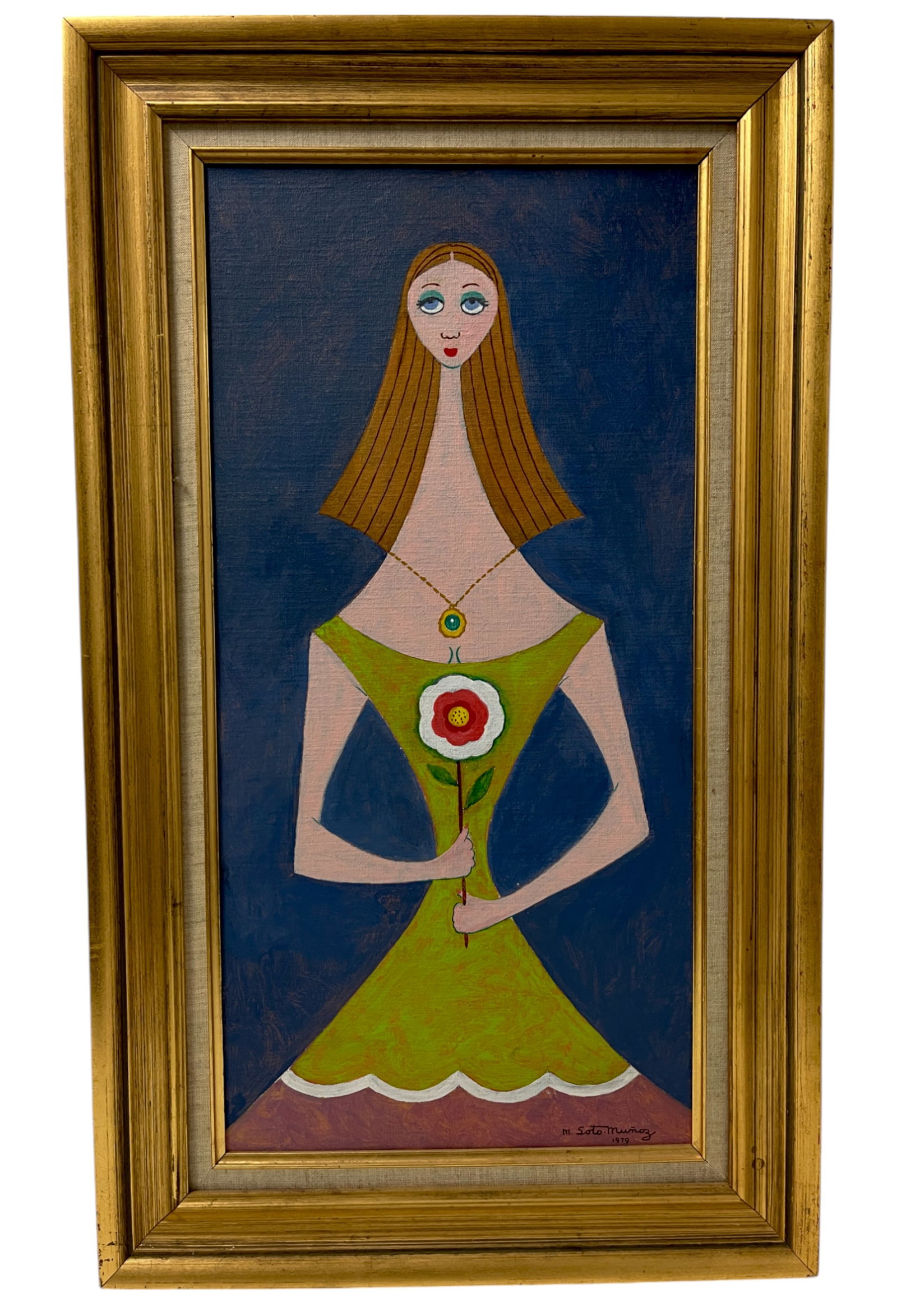 MANUEL SOTO MUNOZ Oil Painting on Canvas Puerto Rican Abstract Cubism Signed (1 of 8)