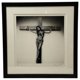 Terry O'Neil Original Signed Raquel Welch Crucifixion Photo Numbered 31/50