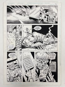 Blood Syndicate Original Comic Book Art Drawing Issue Issue # 4 Page # 12