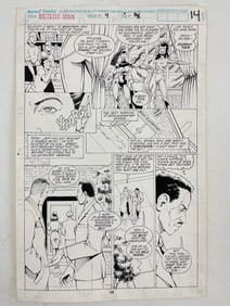 Meteor Man Original Comic Book Art Drawing Issue # 4 Page 14