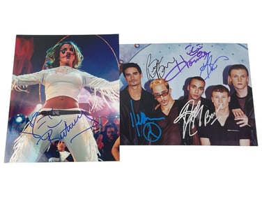 Backstreet Boys & Britney Spears Signed Autograph Photo