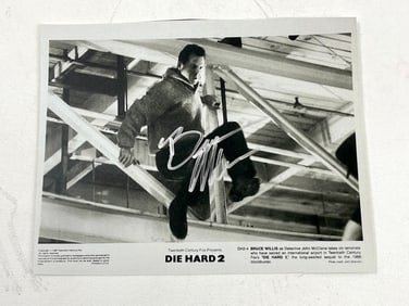 Bruce Willis Die Hard 2 Signed Photo Autograph Hollywood Actor 8 x 6 1/2