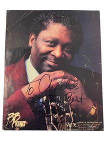 BB King Signed Autograph Blues Singer Legend 7 1/2 x 9 1/2 Photo Photograp