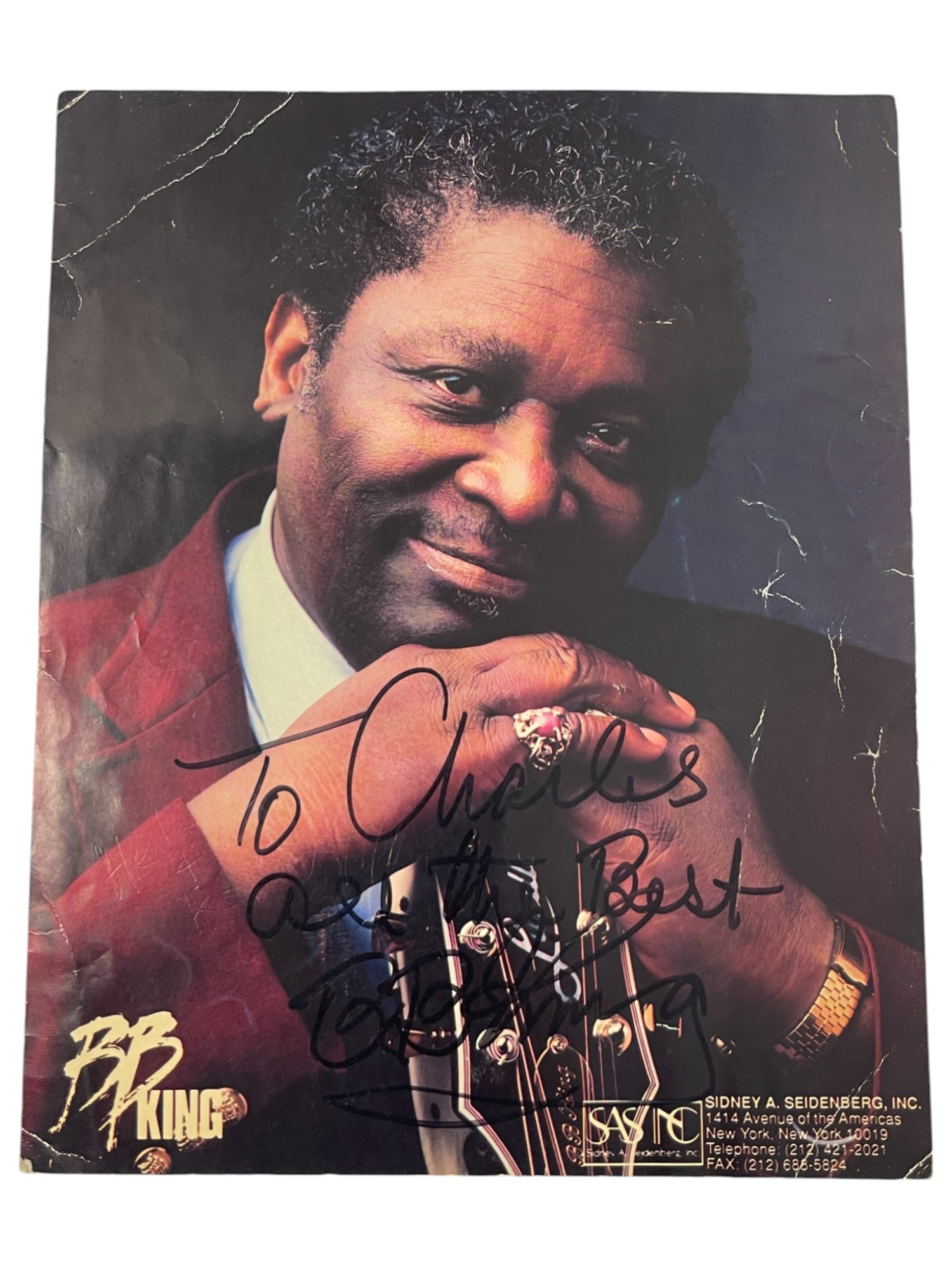 BB King Signed Autograph Blues Singer Legend 7 1/2 x 9 1/2 Photo Photograp (1 of 2)