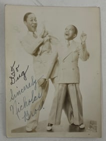 Wonderful HAROLD & FAYARD NICHOLAS Signed 8 x 10 Photo MGM Musicals