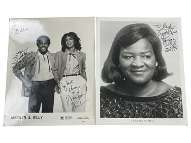 Marilyn & Billy Claudia Mcneil Signed 8 x 10 B & W Autograph Photo