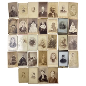 Huge Lot of Antique CDV Photos 1860s 1870s 1880s lot 32