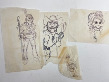 The Villain 1979 Arnold Schwarzenegger Storyboard Production Illustration Art Lot