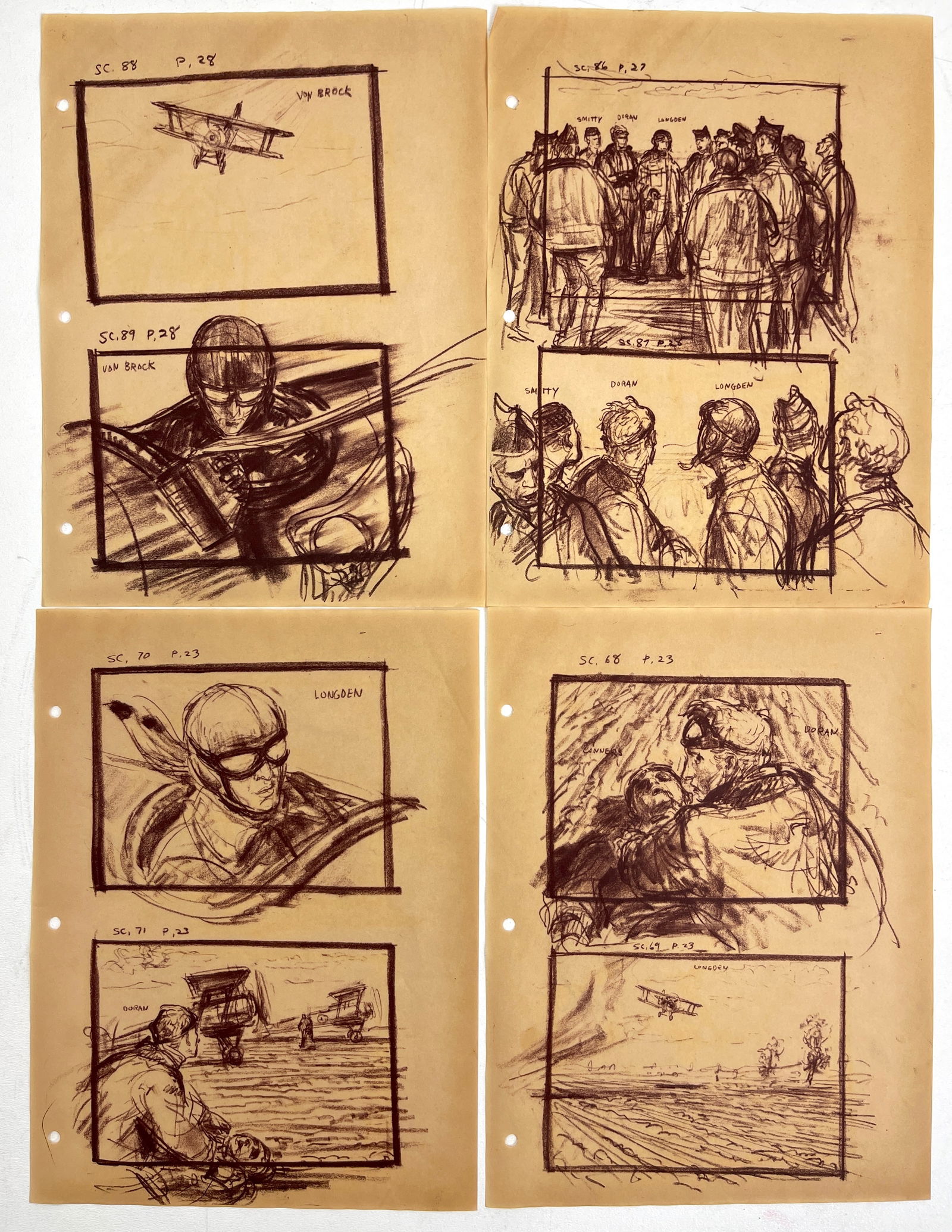 Mentor Huebner Movie Illustration Storyboard Concept Drawing Art lot 4 (1 of 6)