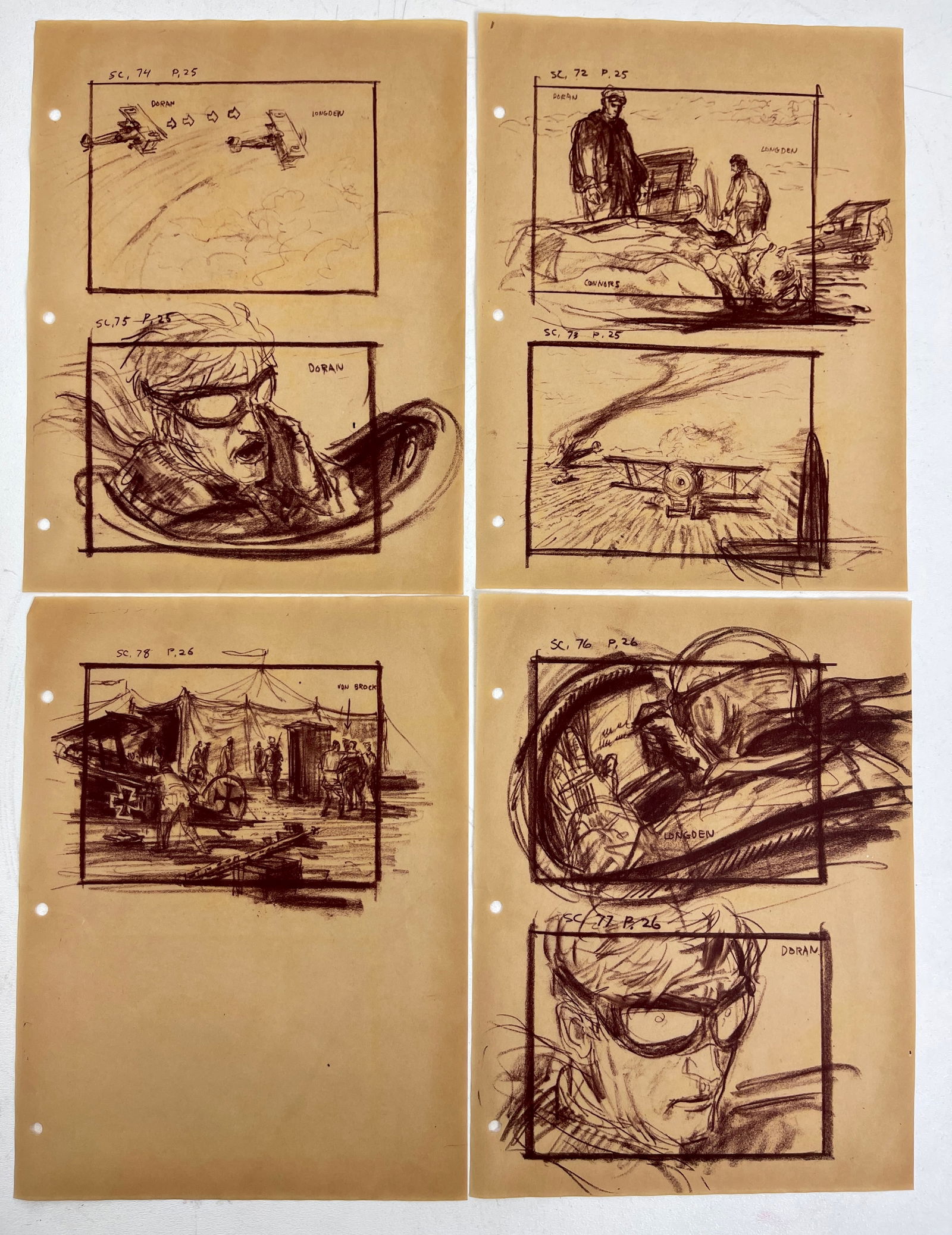 Mentor Huebner Movie Illustration Storyboard Concept Drawing Art lot 5 (1 of 6)
