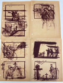Mentor Huebner Movie Illustration Storyboard Concept Drawing Art lot 6