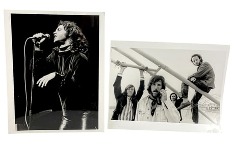 VINTAGE ORIGINAL BLACK AND WHITE PHOTOGRAPH JIM MORRISON THE DOORS LOT 2