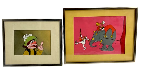 ORIGINAL ANIMATION PRODUCTION CEL EMMY ARTIST LEE MISHKIN LOT 2