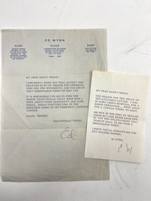 Ed Wynn - Typed Letter TO BARRY SHEAR Signed LOT 2