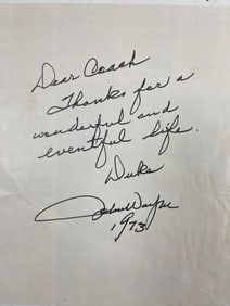 John Wayne Autograph Letter Signed