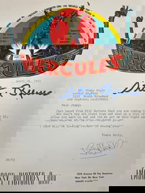Bill Doll Letter to Jimmy Starr Signed Hercules