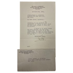 Edgar Selwyn Signed Typed Letter Metro-Goldwyn-Mayer Studios 1916