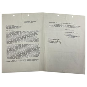 Samuel Goldwyn Typed Letter to Archie Mayo Signed 1938