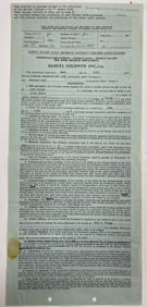 Samuel Goldwyn Agreement with Marjorie Miller Typed 1939 Signed