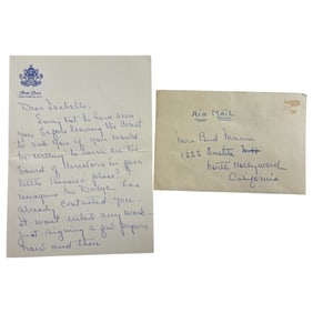 Mary Pickford Hand Written Letter Signed