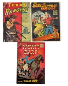 GENE AUTRY Texas Rangers Wyatt Earp Comic Book lot 3