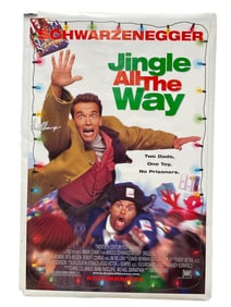 Vintage Movie Poster Jingle All the Way Signed by Arnold Schwarzenegger