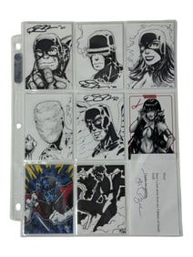 Marvel Signed and Sketched Trading Cards Collection Lot