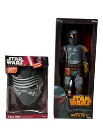 Star Wars First Reveal Boba Fett and Kylo Ren 3D Deco Light Action Figure Toy Collection Lot