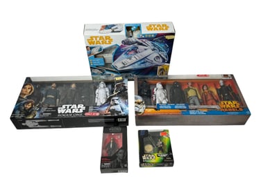 Star Wars Hasbro Disney Action Figure Millennium Falcon Toy Collection Lot