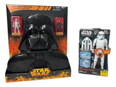 Vintage Star Wars Darth Vader Carry Case, Imperial Stormtrooper Action Figure Collection Lot