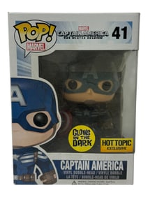 Funko POP! Marvel Captain America 41 Hot Topic Exclusive Glows in the Dark