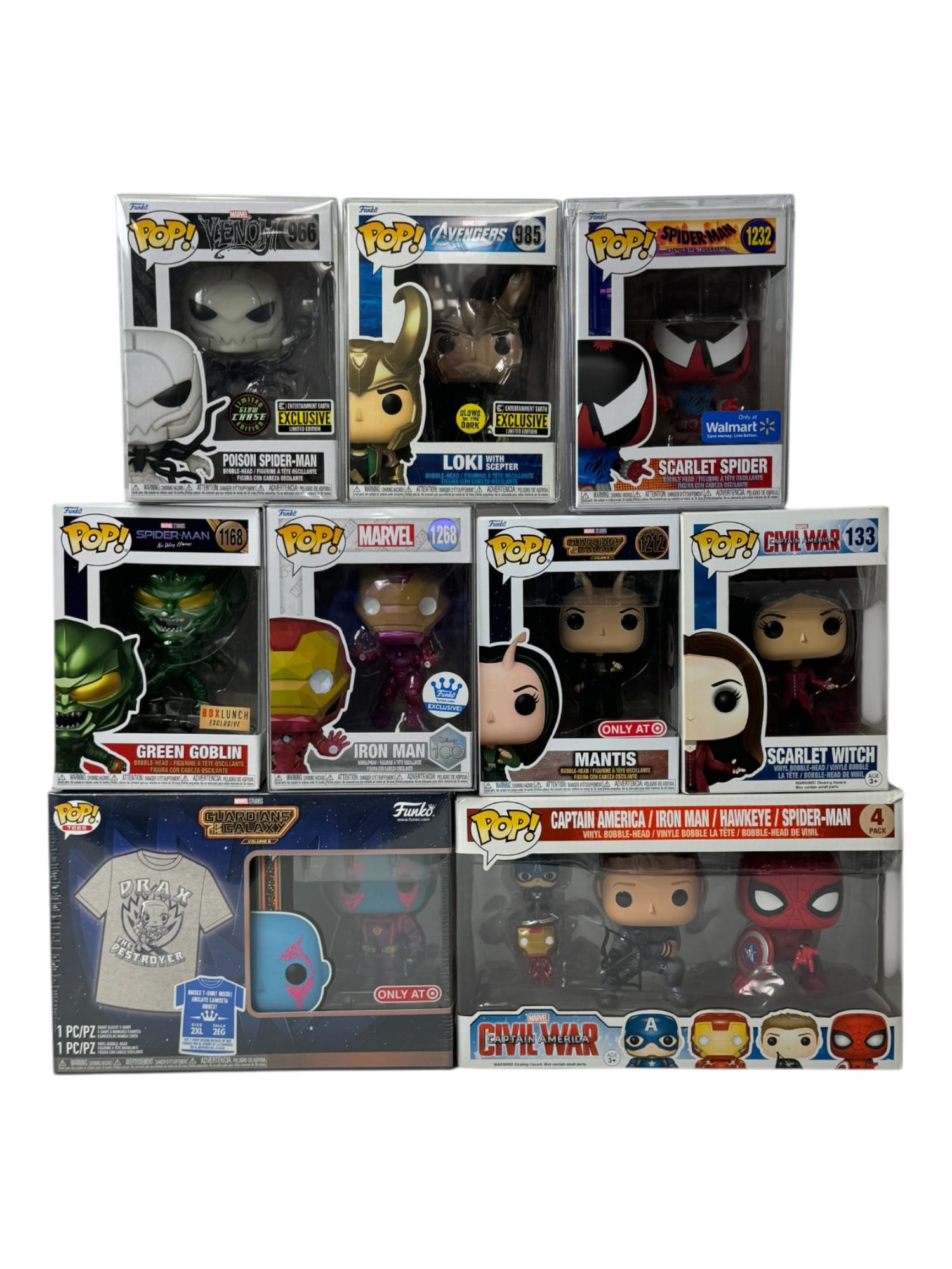 Funko POP! Marvel #966, #1232, #1268, #985, #1168, #1212, #133, and More Collection Lot (1 of 12)
