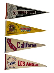 Vintage Sports Dodgers Pennant 29.5" Collection Lot