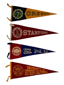 Vintage Sports Standford, USC Pennant 29.5" Collection Lot