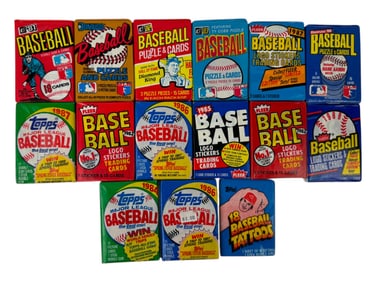 Vintage Baseball Sealed Card Pack Rare Collection Lot
