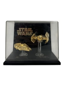 Vintage Star Wars 24K Gold Plated Imperial Shuttle, Fighter Rare