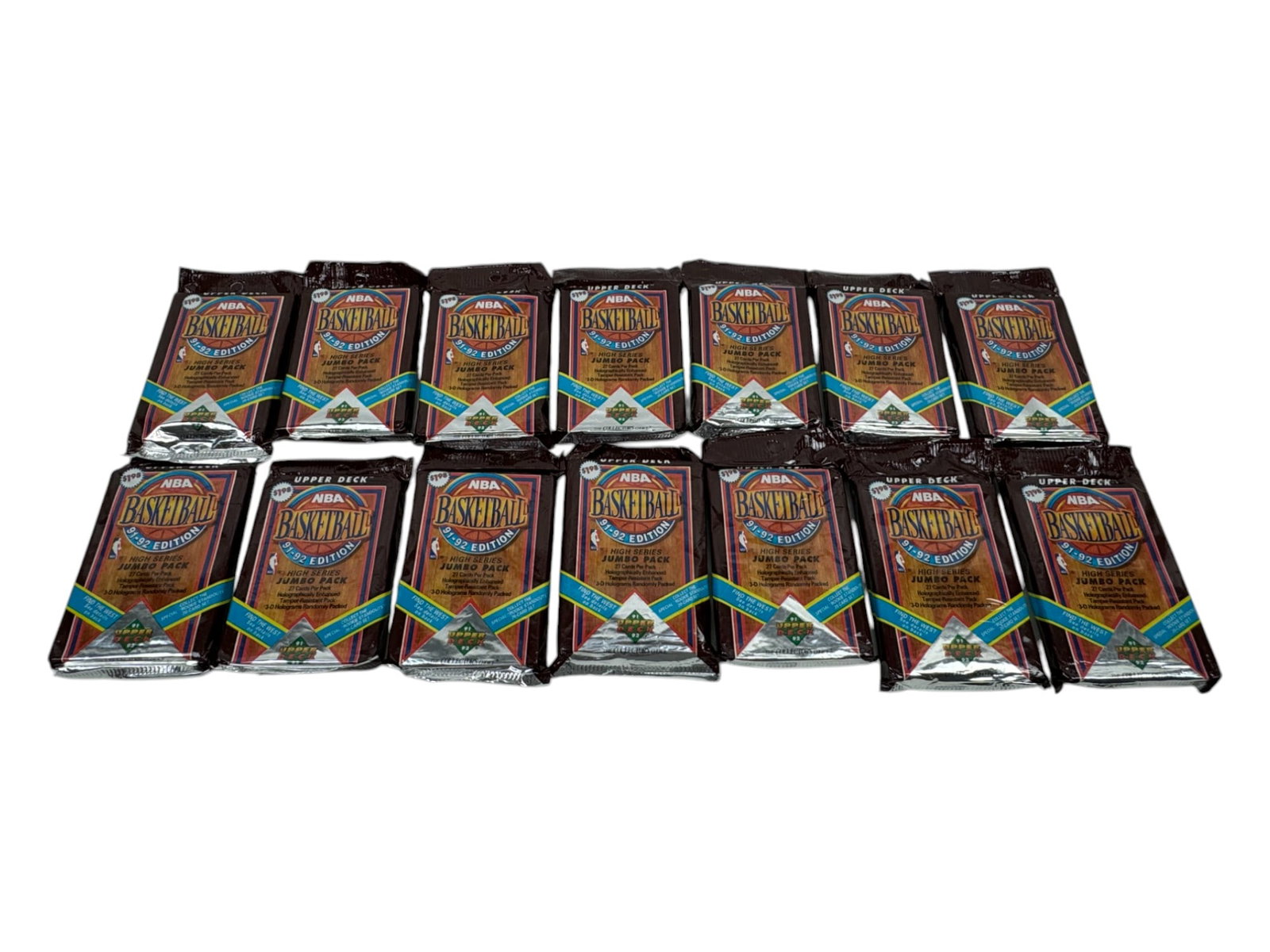 Vintage 1991-1992 Upper Deck NBA Basketball Jumbo Pack Cards Collection Lot (1 of 7)