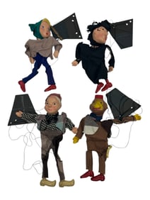 Vintage Marionette Puppets Approx 12" Toy Collection Lot